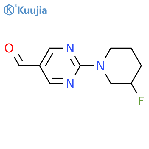 2-(3-Fluoropiperidin-1-yl)pyrimidine-5-carbaldehyde structure