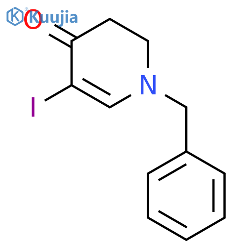 4(1H)-Pyridinone, 2,3-dihydro-5-iodo-1-(phenylmethyl)- structure