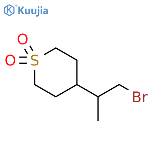 2H-Thiopyran, 4-(2-bromo-1-methylethyl)tetrahydro-, 1,1-dioxide structure