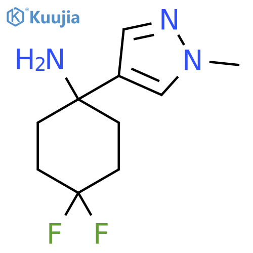 4,4-difluoro-1-(1-methyl-1H-pyrazol-4-yl)cyclohexan-1-amine structure