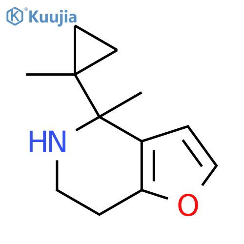4-methyl-4-(1-methylcyclopropyl)-4H,5H,6H,7H-furo3,2-cpyridine structure