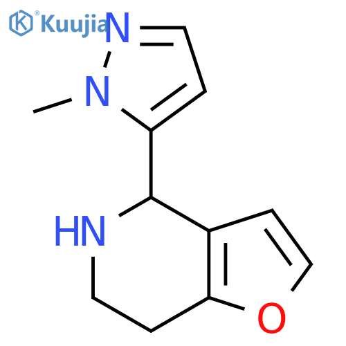 5-{4H,5H,6H,7H-furo3,2-cpyridin-4-yl}-1-methyl-1H-pyrazole structure
