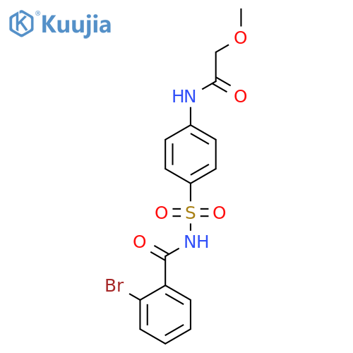 Benzamide, 2-bromo-N-[[4-[(methoxyacetyl)amino]phenyl]sulfonyl]- structure