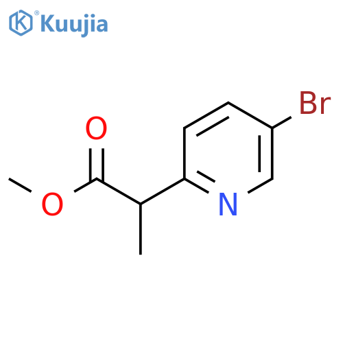 Methyl 2-(5-bromopyridin-2-yl)propanoate structure