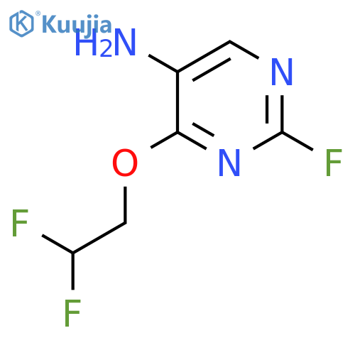 4-(2,2-difluoroethoxy)-2-fluoropyrimidin-5-amine structure
