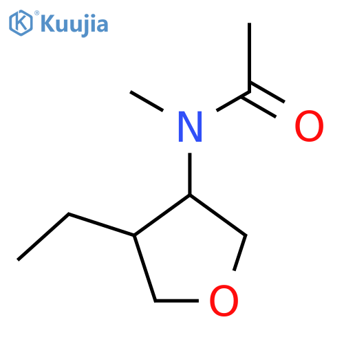 N-(4-ethyloxolan-3-yl)-N-methylacetamide, Mixture of diastereomers structure