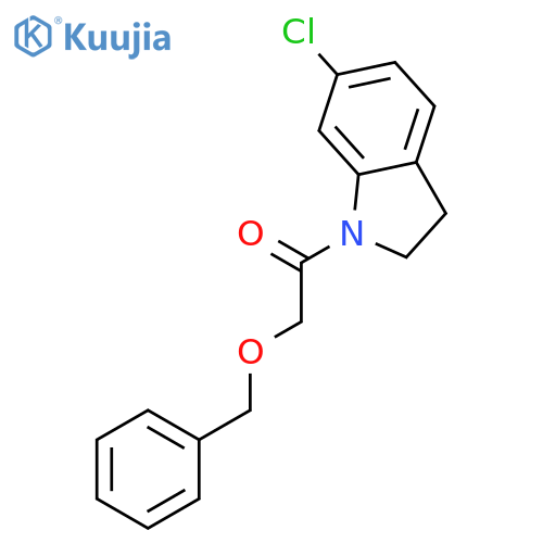 1H-Indole, 6-chloro-2,3-dihydro-1-[(phenylmethoxy)acetyl]- structure