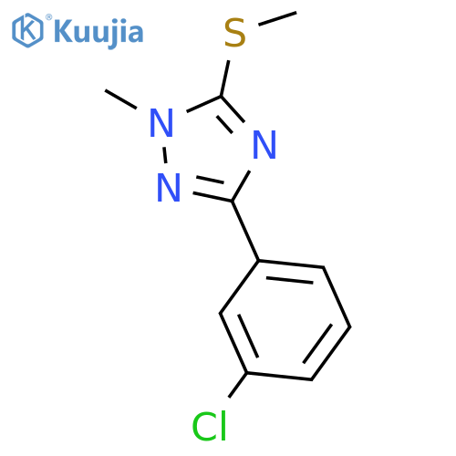 1H-1,2,4-TRIAZOLE, 3-(3-CHLOROPHENYL)-1-METHYL-5-(METHYLTHIO)- structure