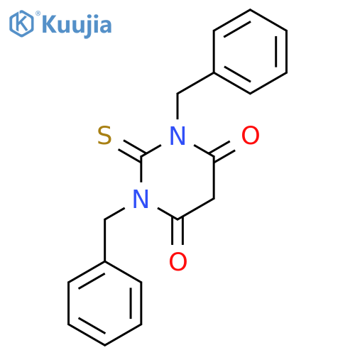4,6(1H,5H)-PYRIMIDINEDIONE, DIHYDRO-1,3-BIS(PHENYLMETHYL)-2-THIOXO- structure
