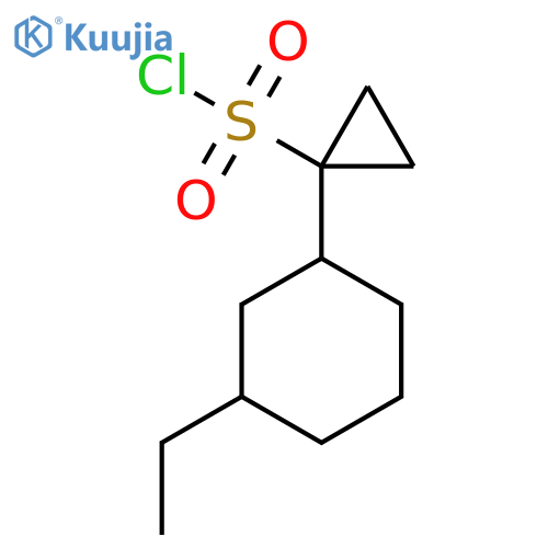 1-(3-Ethylcyclohexyl)cyclopropane-1-sulfonyl chloride structure