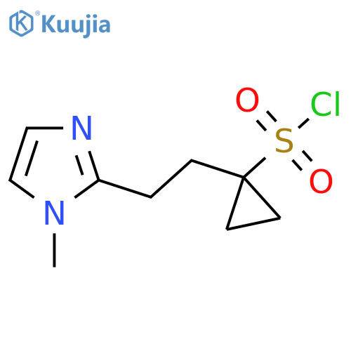 1-2-(1-methyl-1H-imidazol-2-yl)ethylcyclopropane-1-sulfonyl chloride structure
