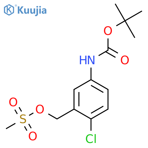 2-Chloro-5-(boc-amino)benzyl mesylate structure