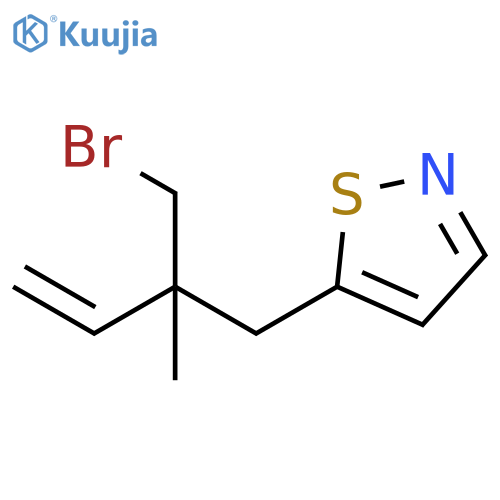 Isothiazole, 5-[2-(bromomethyl)-2-methyl-3-buten-1-yl]- structure