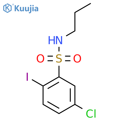 5-chloro-2-iodo-N-propylbenzene-1-sulfonamide structure