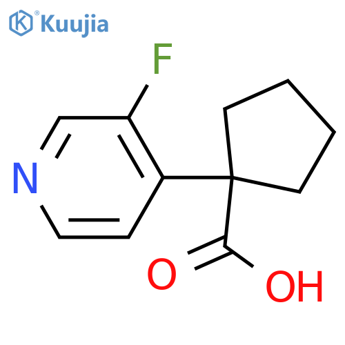 1-(3-Fluoropyridin-4-yl)cyclopentane-1-carboxylic acid structure