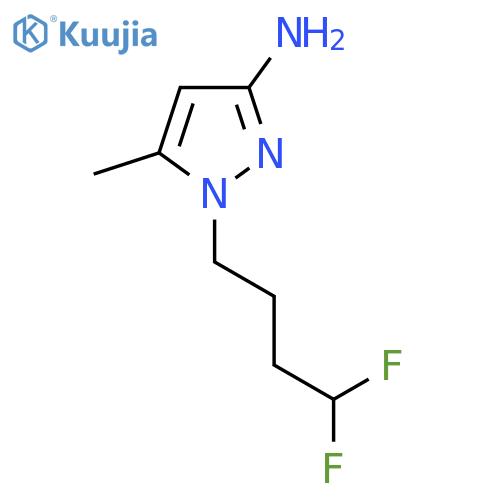 1-(4,4-difluorobutyl)-5-methyl-1H-pyrazol-3-amine structure