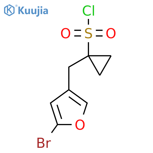 1-(5-bromofuran-3-yl)methylcyclopropane-1-sulfonyl chloride structure