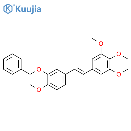 Benzene, 1-methoxy-2-(phenylmethoxy)-4-[(1E)-2-(3,4,5-trimethoxyphenyl)ethenyl]- structure