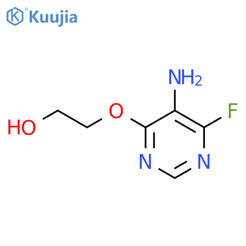 2-(5-amino-6-fluoropyrimidin-4-yl)oxyethan-1-ol structure