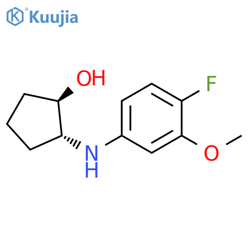 trans-2-(4-fluoro-3-methoxyphenyl)aminocyclopentan-1-ol structure