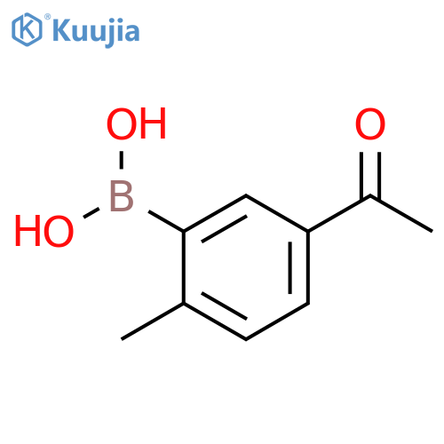 (5-Acetyl-2-methylphenyl)boronic acid structure
