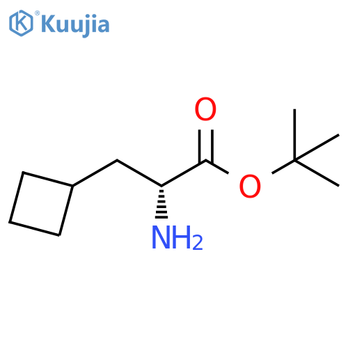 tert-butyl (2R)-2-amino-3-cyclobutylpropanoate structure