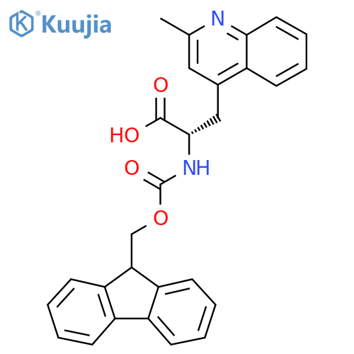 (2S)-2-(9H-Fluoren-9-ylmethoxycarbonylamino)-3-(2-methylquinolin-4-yl)propanoic acid structure
