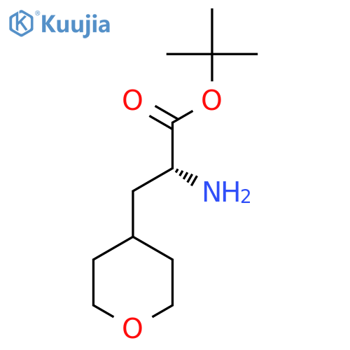 tert-butyl (2R)-2-amino-3-(oxan-4-yl)propanoate structure