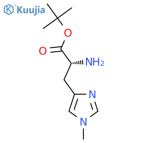 Tert-butyl (2R)-2-amino-3-(1-methylimidazol-4-yl)propanoate structure
