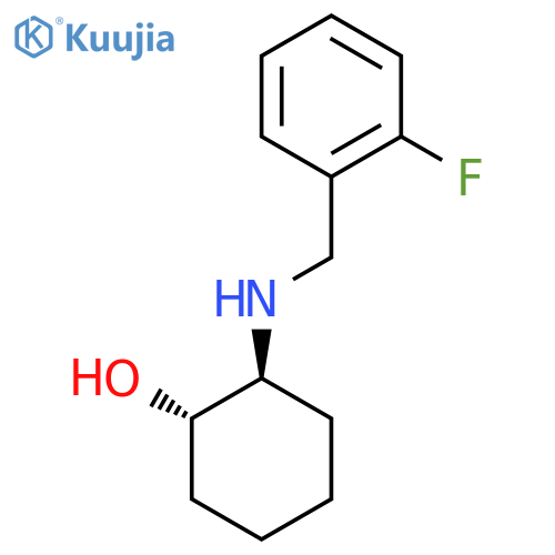 trans-2-{(2-fluorophenyl)methylamino}cyclohexan-1-ol structure