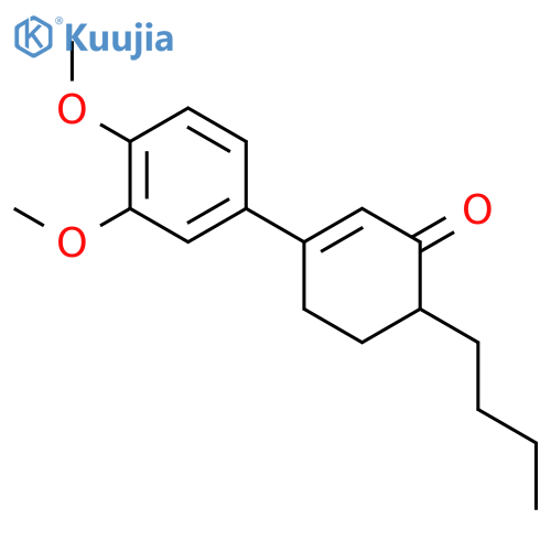 2-Cyclohexen-1-one, 6-butyl-3-(3,4-dimethoxyphenyl)- structure