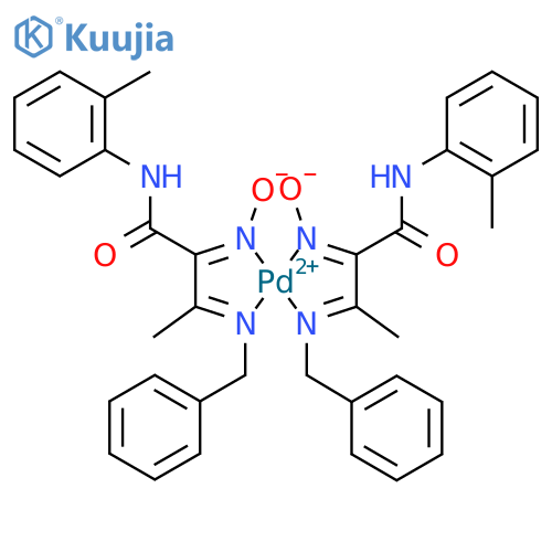 Palladium, bis[3-(benzylimino)-2-oxo-o-butyrotoluidide 2-oximato]- (8CI) structure