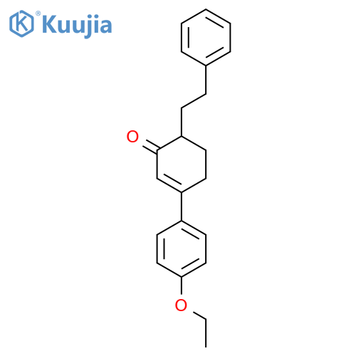 2-Cyclohexen-1-one, 3-(4-ethoxyphenyl)-6-(2-phenylethyl)- structure