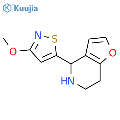 5-{4H,5H,6H,7H-furo3,2-cpyridin-4-yl}-3-methoxy-1,2-thiazole structure