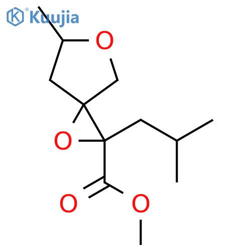 Methyl 6-methyl-2-(2-methylpropyl)-1,5-dioxaspiro[2.4]heptane-2-carboxylate structure