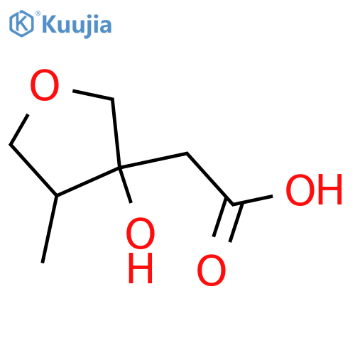 2-(3-hydroxy-4-methyloxolan-3-yl)acetic acid structure