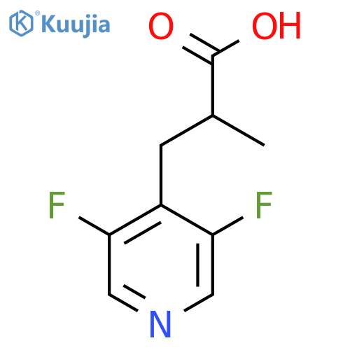 3-(3,5-Difluoropyridin-4-yl)-2-methylpropanoic acid structure