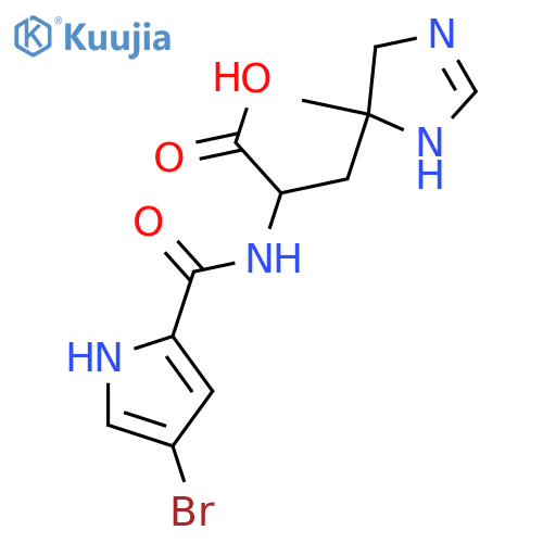1H-Imidazole-4-propanoic acid, α-[[(4-bromo-1H-pyrrol-2-yl)carbonyl]amino]-4,5-dihydro-4-methyl-, (αR,4S)- (9CI) structure