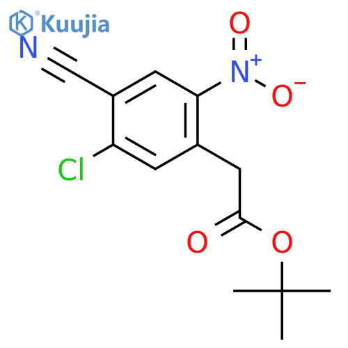 BENZENEACETIC ACID, 5-CHLORO-4-CYANO-2-NITRO-, 1,1-DIMETHYLETHYL ESTER structure