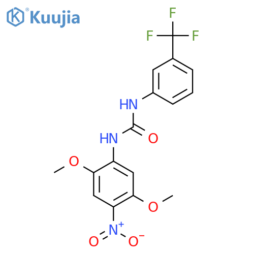 Urea, N-(2,5-dimethoxy-4-nitrophenyl)-N'-[3-(trifluoromethyl)phenyl]- structure