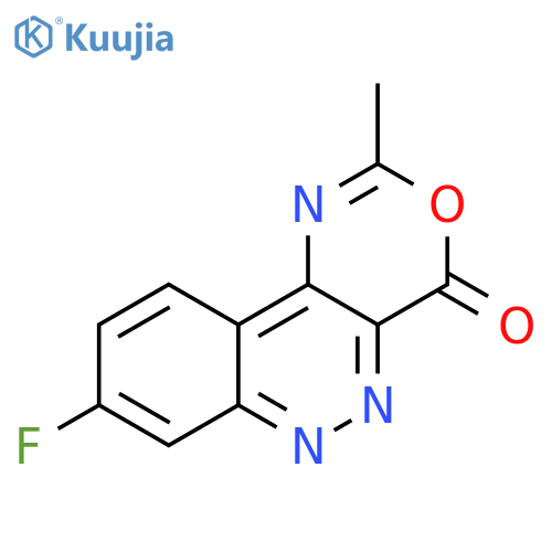 8-fluoro-2-methyl-4H-[1,3]Oxazino[5,4-c]cinnolin-4-one structure