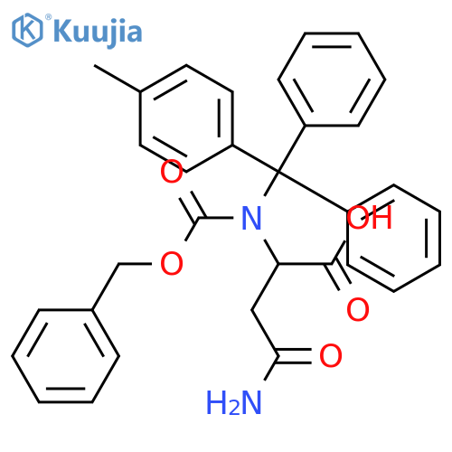 D-Asparagine,N-[(4-methylphenyl)diphenylmethyl]-N2-[(phenylmethoxy)carbonyl]- structure