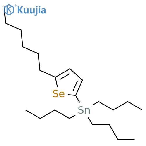 Stannane, tributyl(5-hexylselenophene-2-yl)- structure