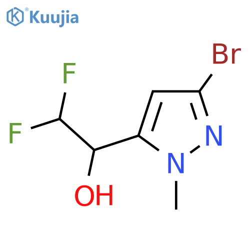 1-(3-bromo-1-methyl-1H-pyrazol-5-yl)-2,2-difluoroethan-1-ol structure