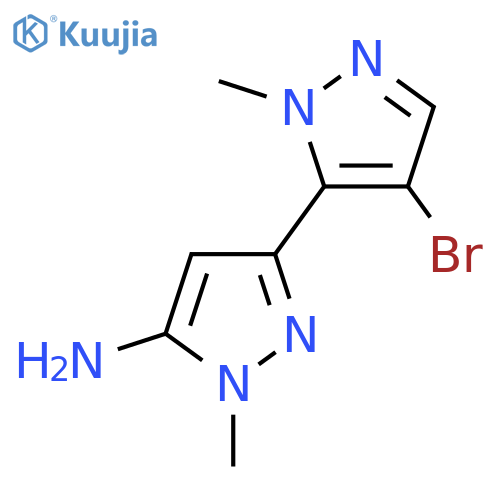 3-(4-Bromo-1-methyl-1h-pyrazol-5-yl)-1-methyl-1h-pyrazol-5-amine structure