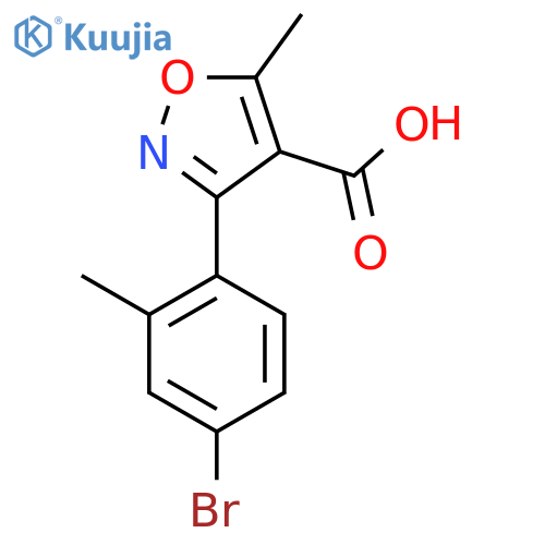 3-(4-Bromo-2-methylphenyl)-5-methylisoxazole-4-carboxylic Acid structure
