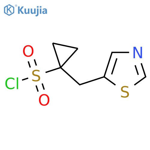 1-(1,3-thiazol-5-yl)methylcyclopropane-1-sulfonyl chloride structure