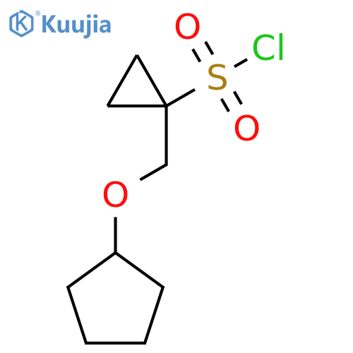 1-(cyclopentyloxy)methylcyclopropane-1-sulfonyl chloride structure