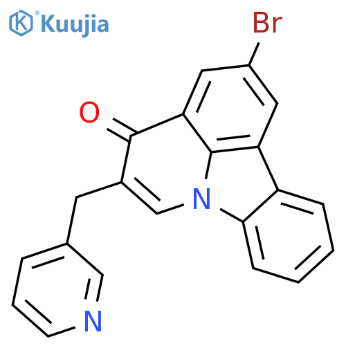 4H-Pyrido[3,2,1-jk]carbazol-4-one, 2-bromo-5-(3-pyridinylmethyl)- structure