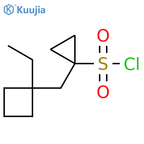 1-(1-ethylcyclobutyl)methylcyclopropane-1-sulfonyl chloride structure